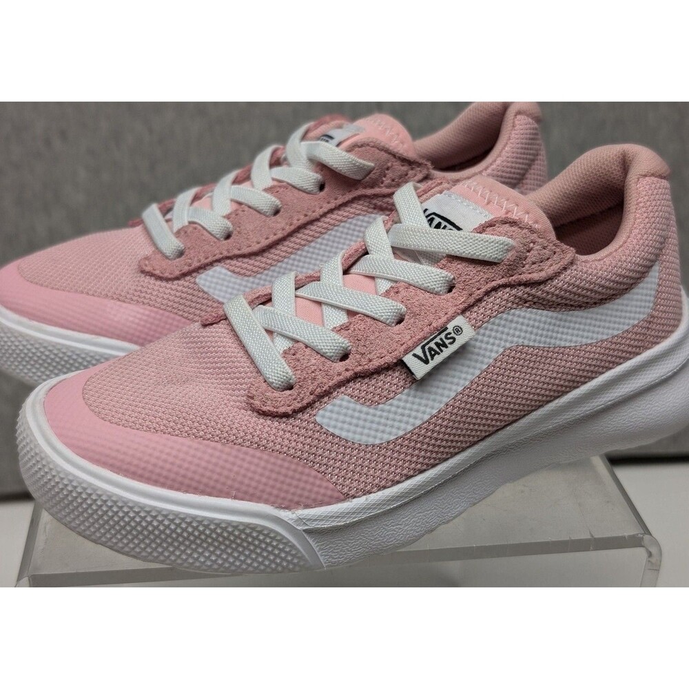Vans BRZ Sneakers Pink Mesh Suede Lace Up Athletic Sz 13 Kids